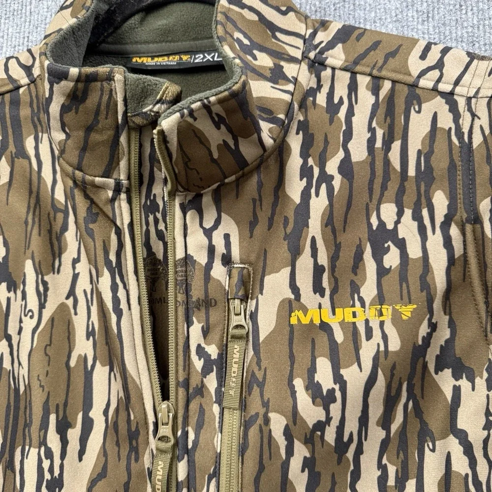 NWT Muddy Mossy Oak TRX Softshell Hunting Vest Size 2XL Bottomland Camo